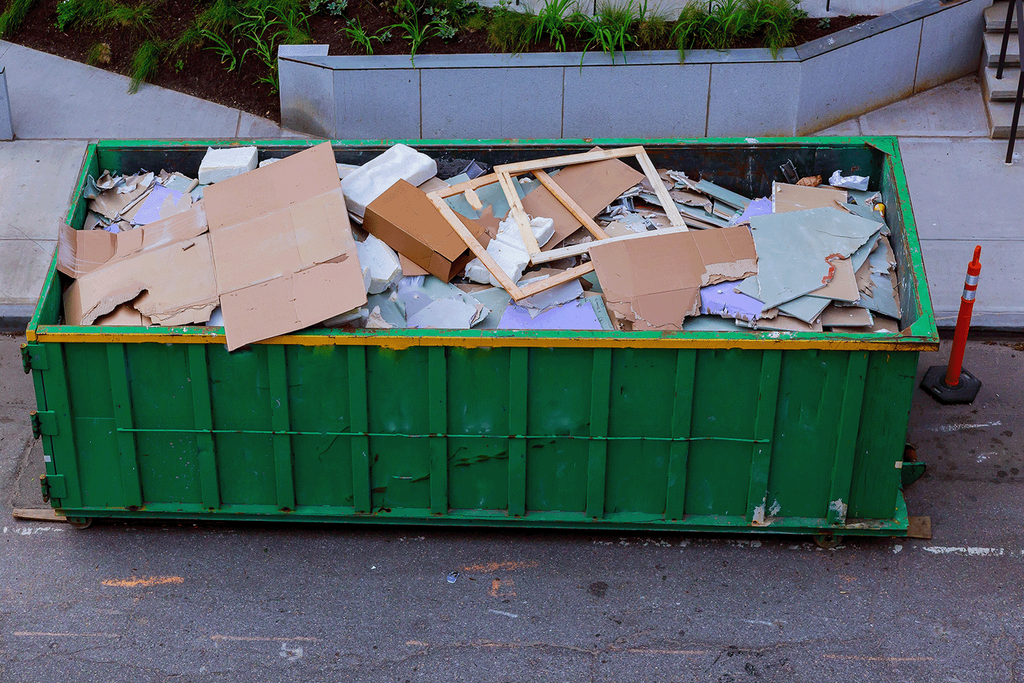 Roll Off Dumpster Full of Household Items